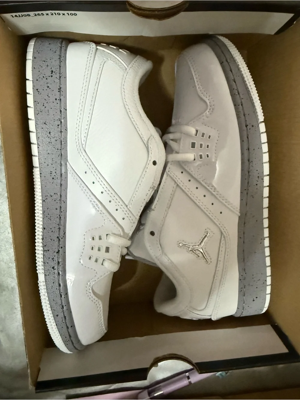 Jordan Men’s White and Gray Low-Top Sneakers